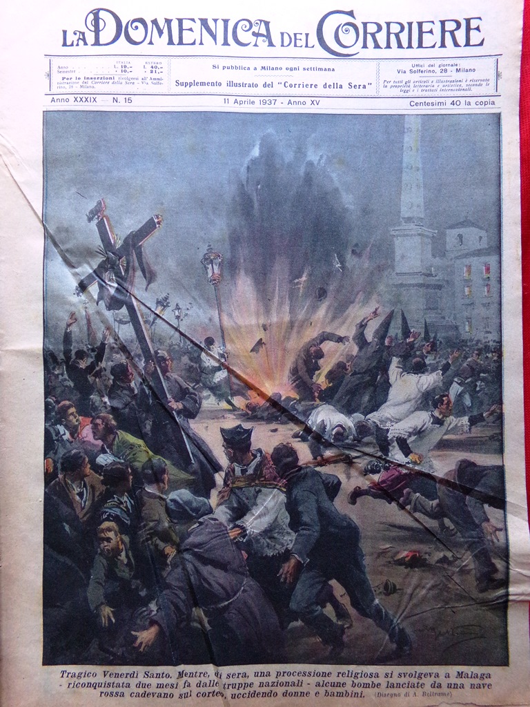 La Domenica del Corriere 11 Aprile 1937 Fuegini Eritrea Pasqua …