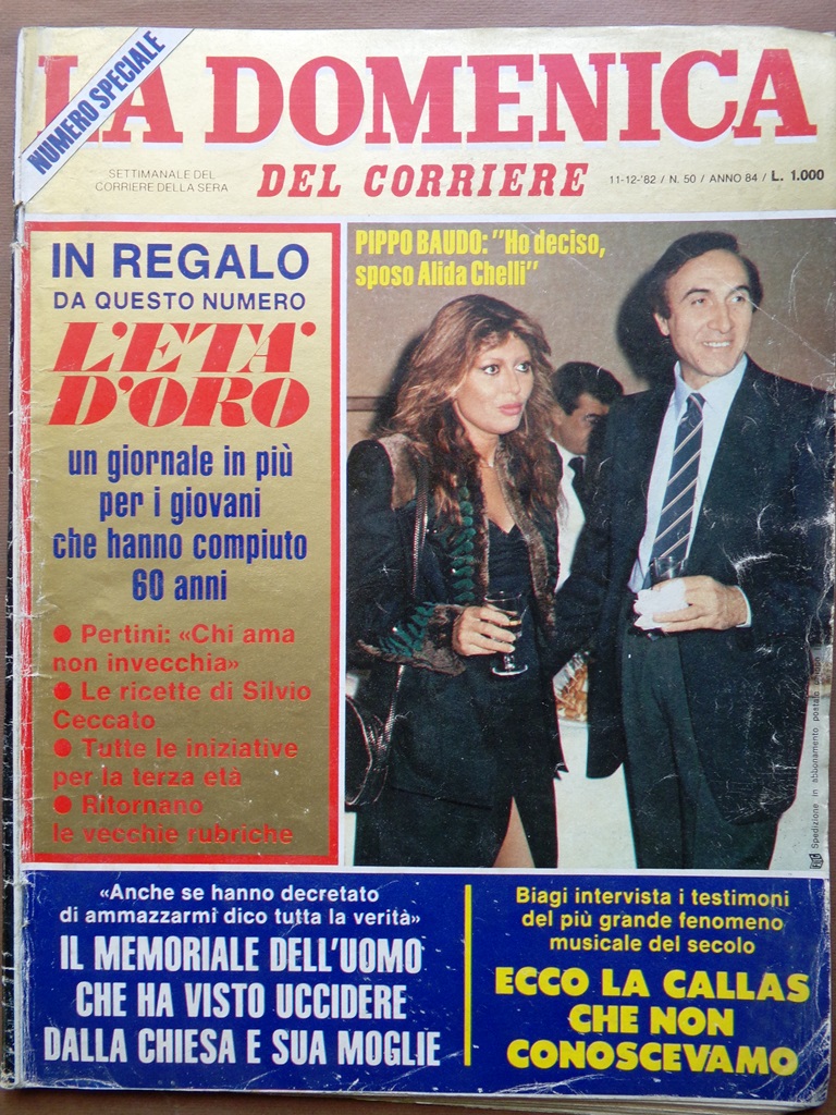 La Domenica del Corriere 11 Dicembre 1982 Callas E.T. Duk …