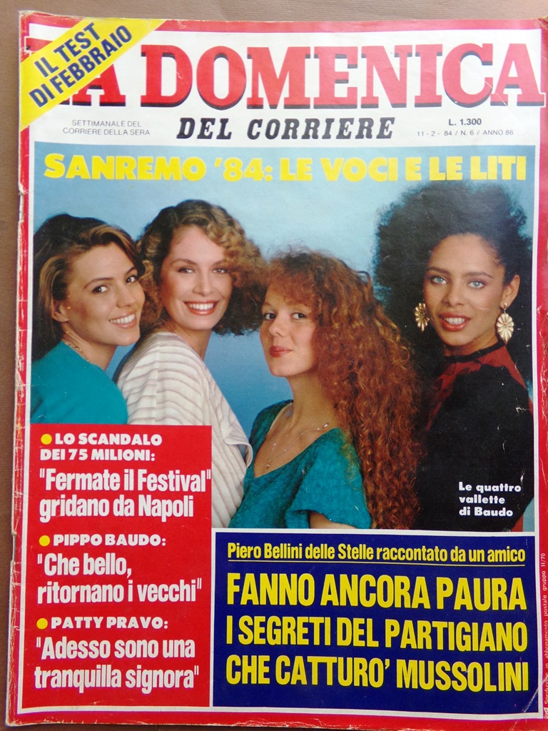 La Domenica del Corriere 11 Febbraio 1984 Sanremo Telefono Amico …