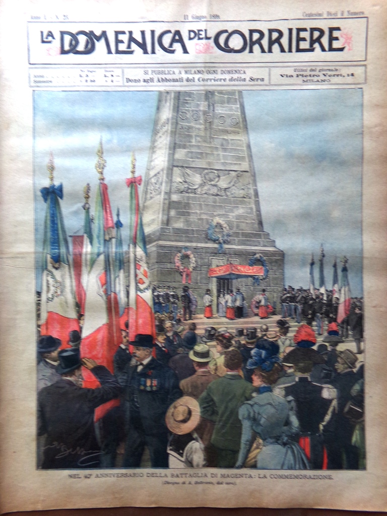 La Domenica del Corriere 11 Giugno 1899 Magenta Polo Nord …