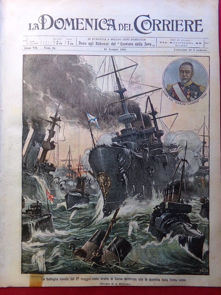 La Domenica del Corriere 11 Giugno 1905 Battaglia Corea Messa …