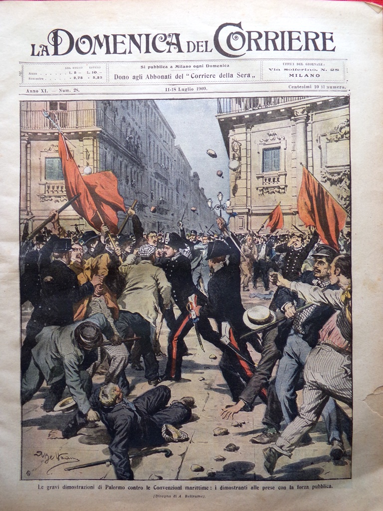 La Domenica del Corriere 11 Luglio 1909 Homo Mousteriensis Burgwald …