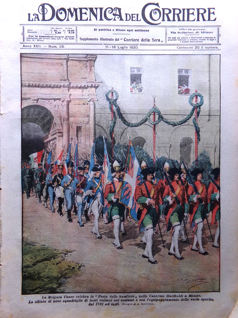 La Domenica del Corriere 11 Luglio 1920 Brigata Cuneo Equatore …