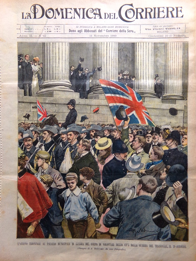 La Domenica del Corriere 11 Novembre 1900 Scontro Conegliano Bazzaro …