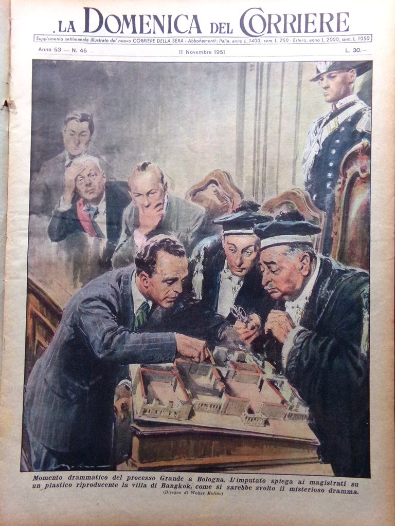 La Domenica del Corriere 11 Novembre 1951 Mostro Loch Ness …