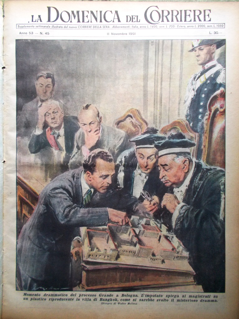 La Domenica del Corriere 11 Novembre 1951 Mostro Loch Ness …