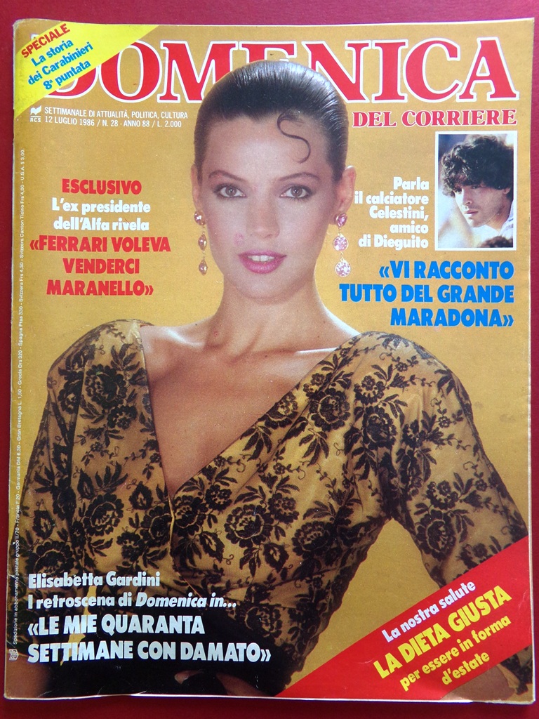 La Domenica del Corriere 12 Luglio 1986 Ferrari Maradona Gardini …