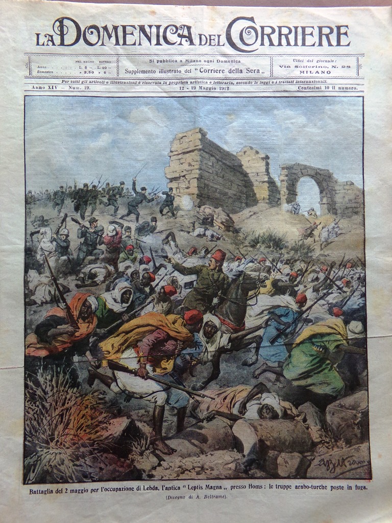 La Domenica del Corriere 12 Maggio 1912 Occupazione Isola Rodi …