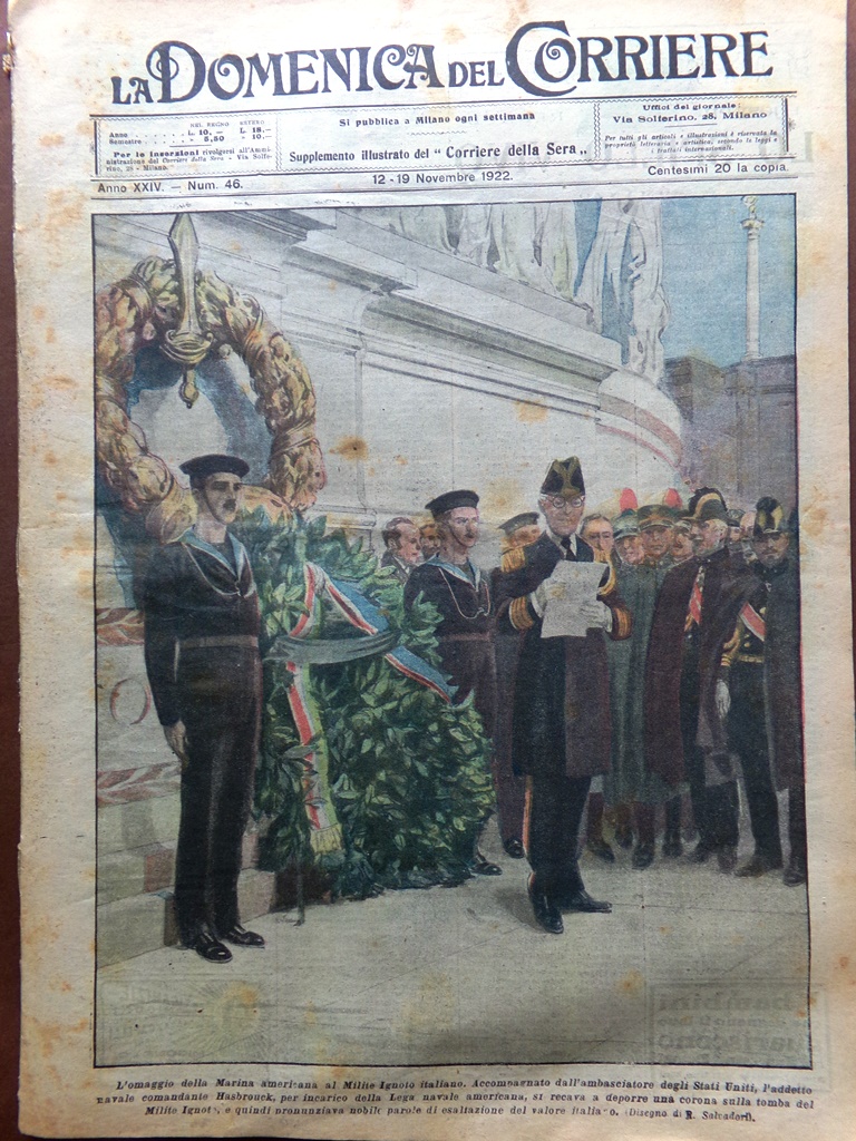La Domenica del Corriere 12 Novembre 1922 La Mobilitazione Fascista …