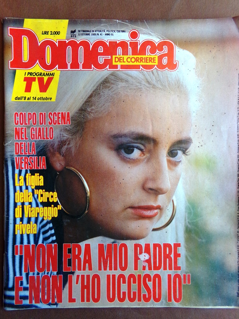 La Domenica del Corriere 12 Ottobre 1989 Ultimo Numero Manson …