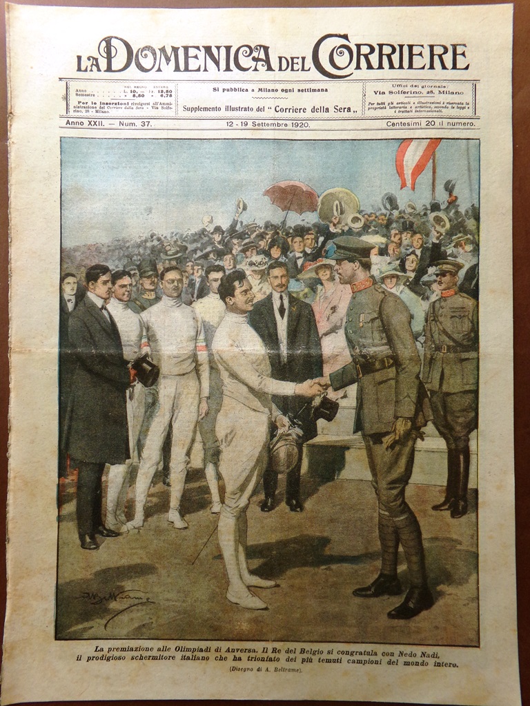 La Domenica del Corriere 12 Settembre 1920 Lenin Sobieski Anversa …