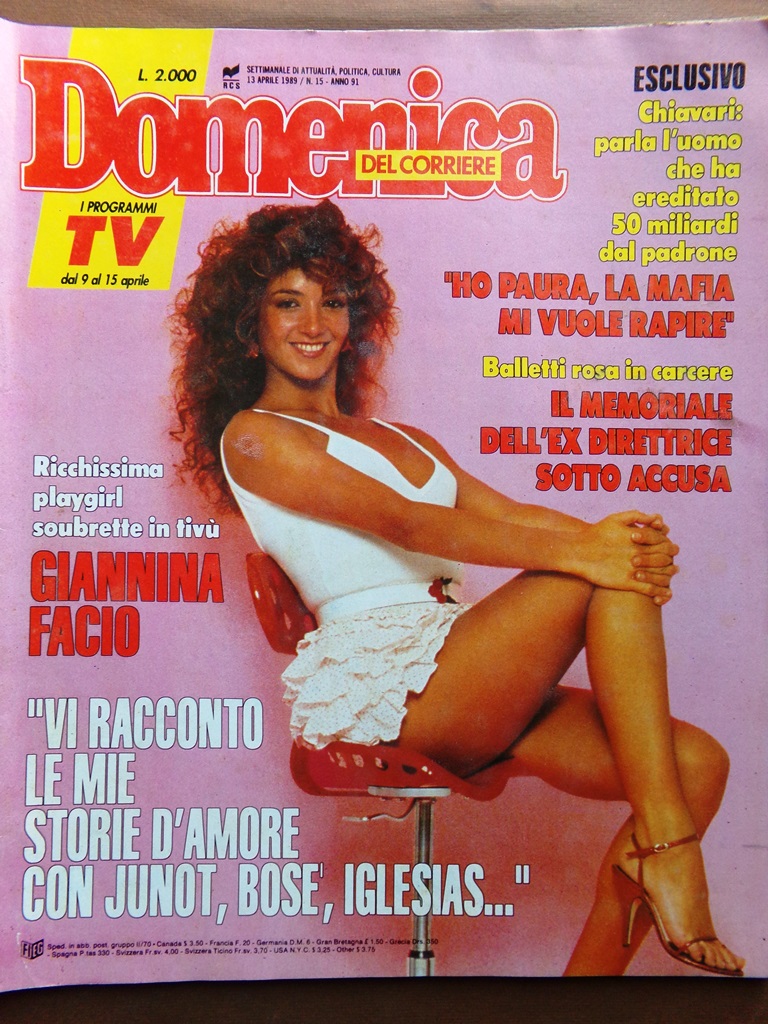 La Domenica del Corriere 13 Aprile 1989 Rain Man Autismo …