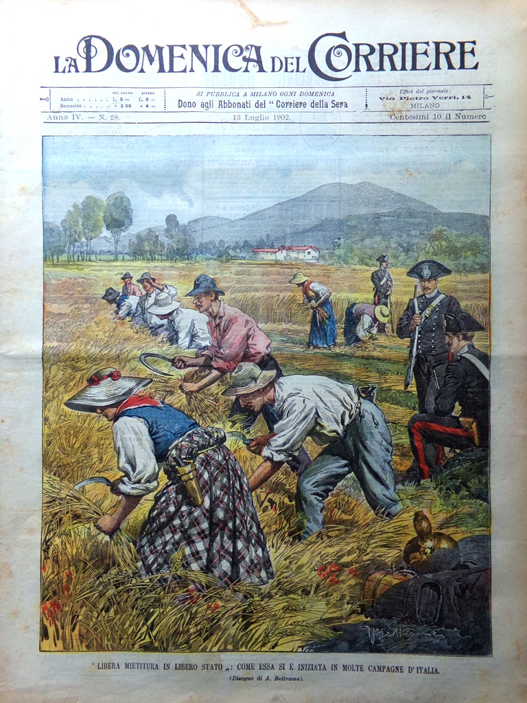 La Domenica del Corriere 13 Luglio 1902 Figurinai di Lucca …