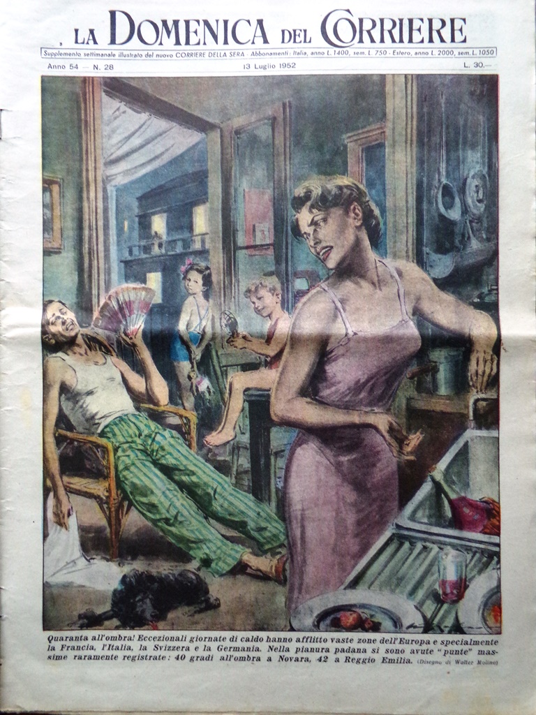 La Domenica del Corriere 13 Luglio 1952 Simoni Miranda Olimpiadi …