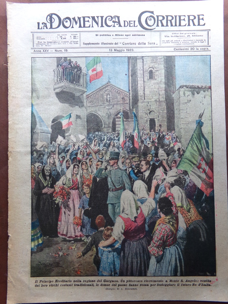 La Domenica del Corriere 13 Maggio 1923 Manzoni Trilussa Spalla …