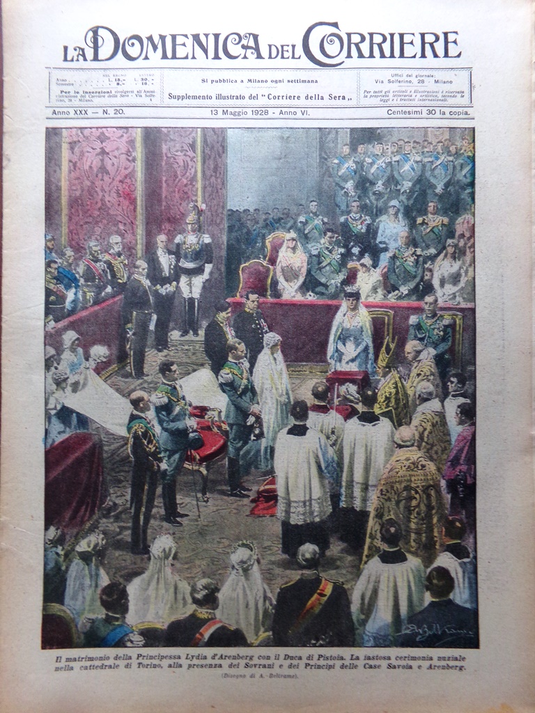 La Domenica del Corriere 13 Maggio 1928 Duce Colosseo Terremoto …