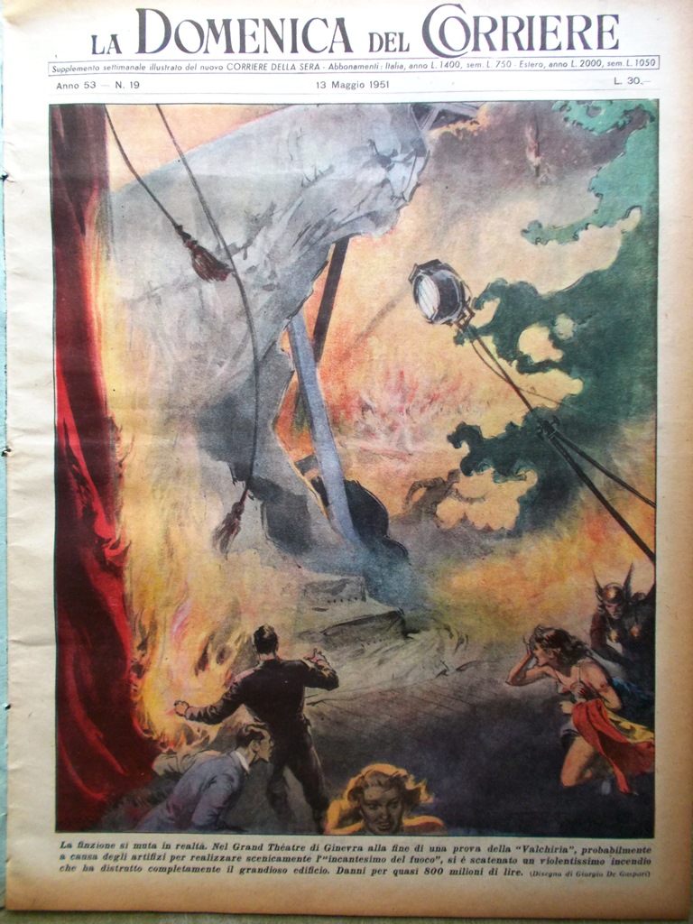 La Domenica del Corriere 13 Maggio 1951 Giuliano Nazionale di …