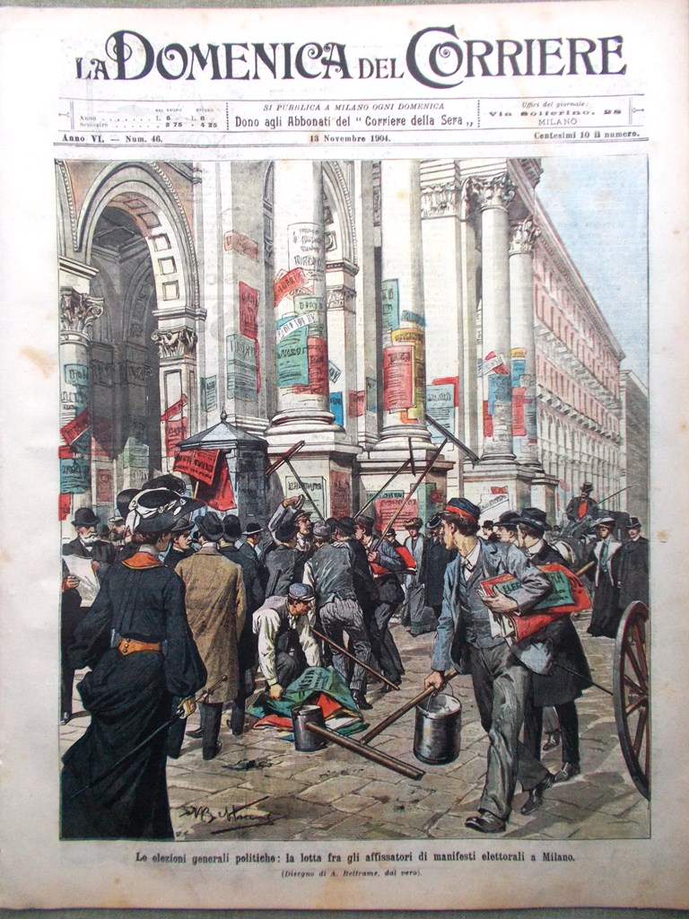 La Domenica del Corriere 13 Novembre 1904 Parker Macchina Cucire …