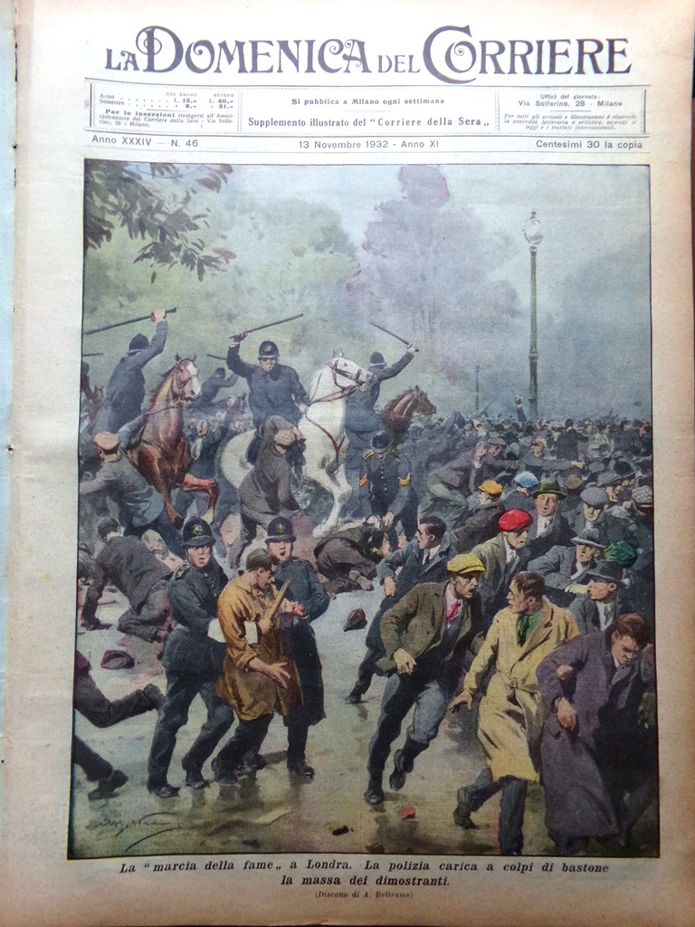La Domenica del Corriere 13 Novembre 1932 Belmonte Duce Sillich …