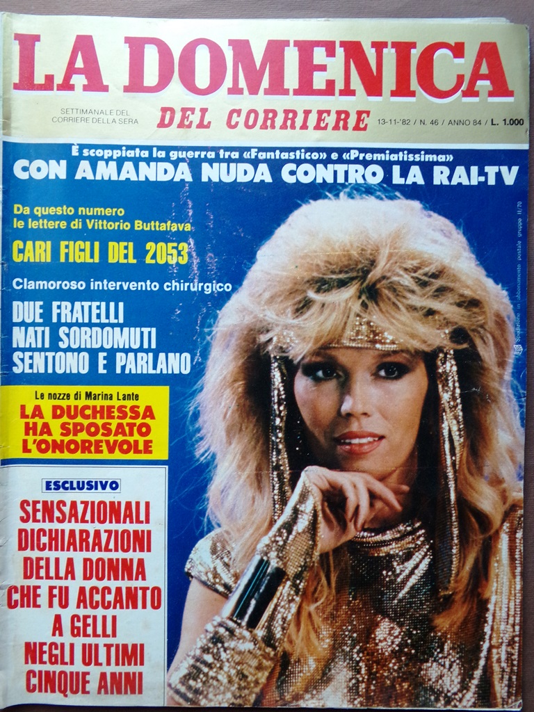 La Domenica del Corriere 13 Novembre 1982 Gelli Scirea Benassi …