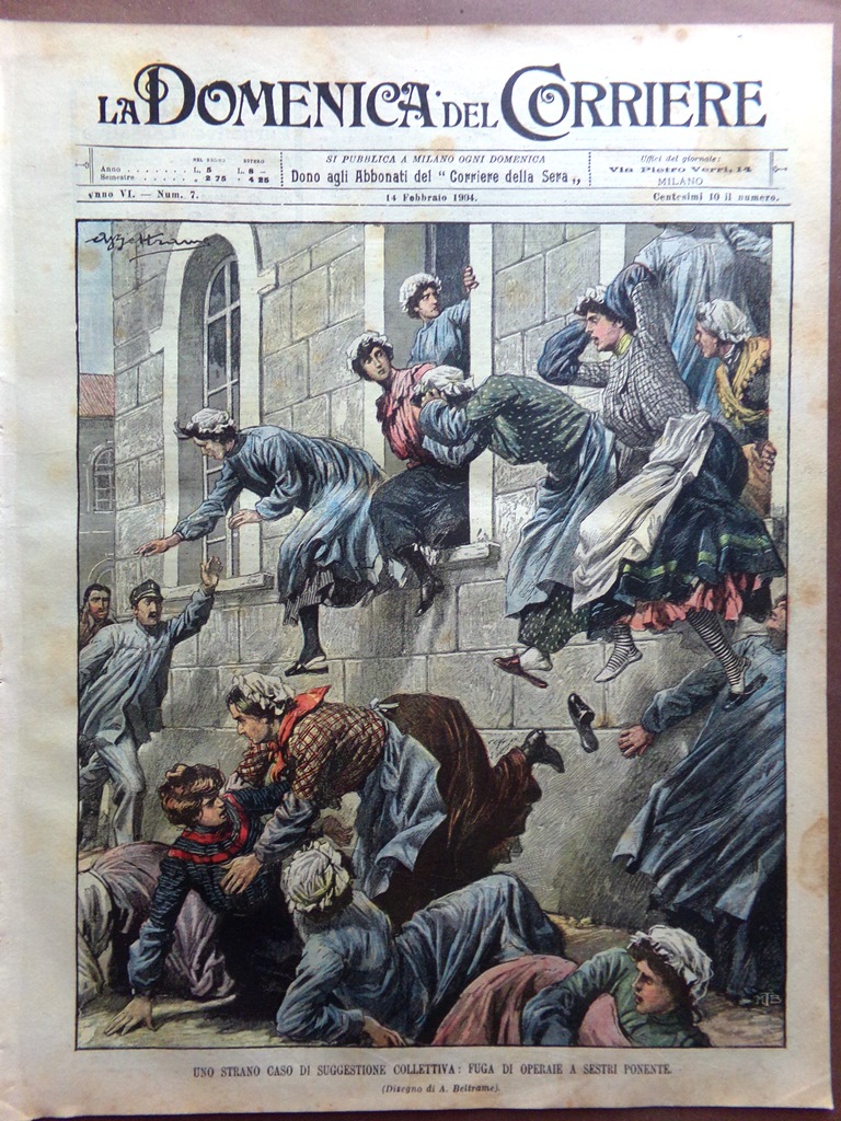 La Domenica del Corriere 14 Febbraio 1904 Aalesund Bari Ferrovia …
