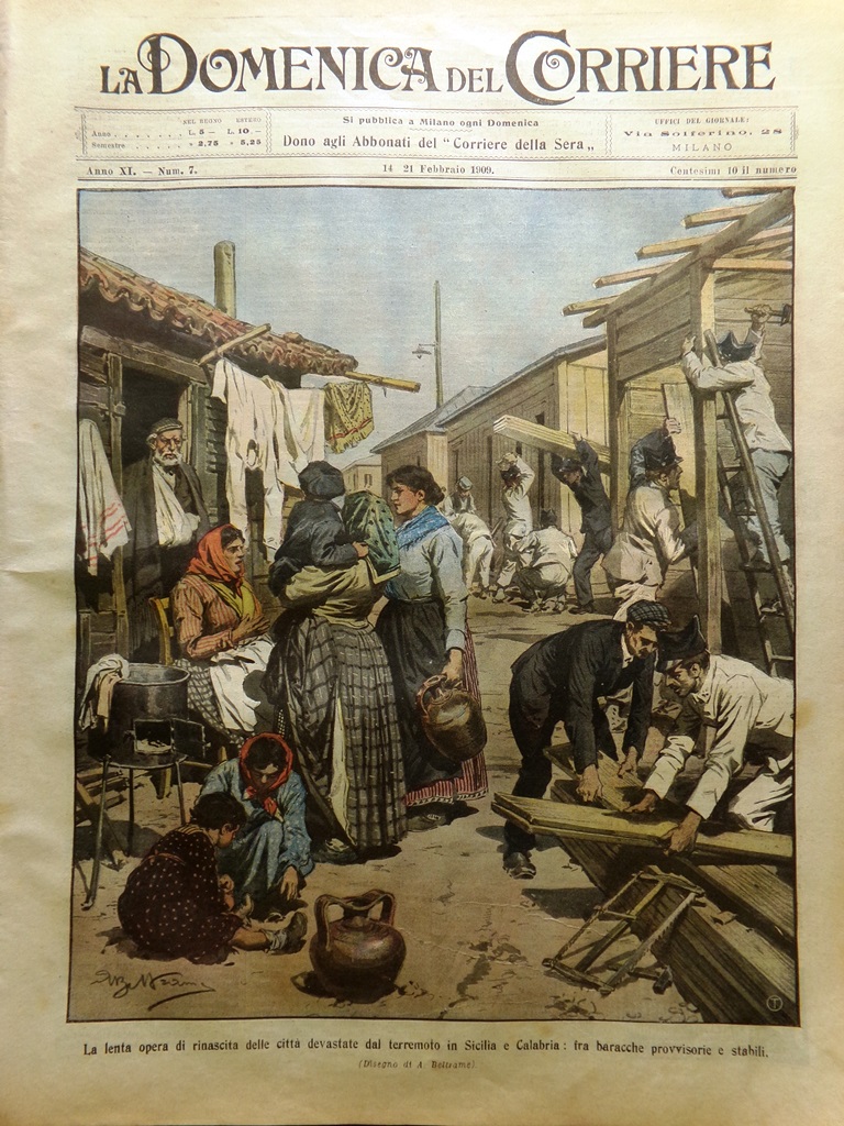 La Domenica del Corriere 14 Febbraio 1909 Catulle Mendes Menelik …