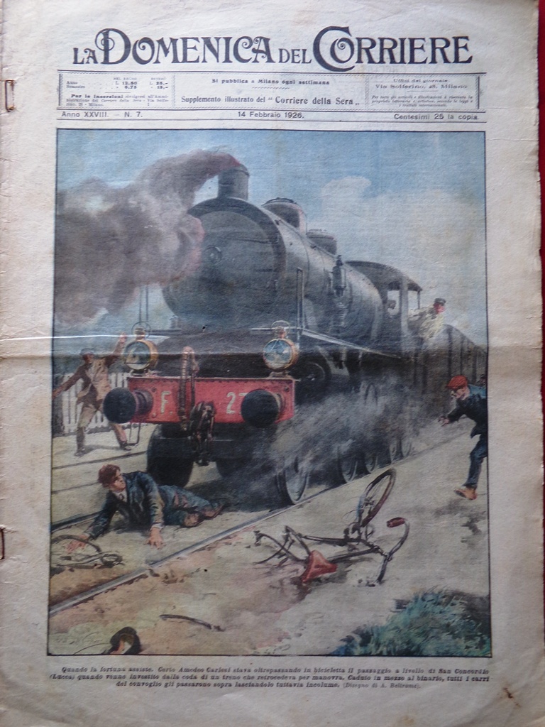 La Domenica del Corriere 14 Febbraio 1926 Camicie Nere Colonia …