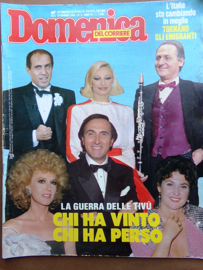 La Domenica del Corriere 14 Gennaio 1988 Romania Pasolini Wojty?a …