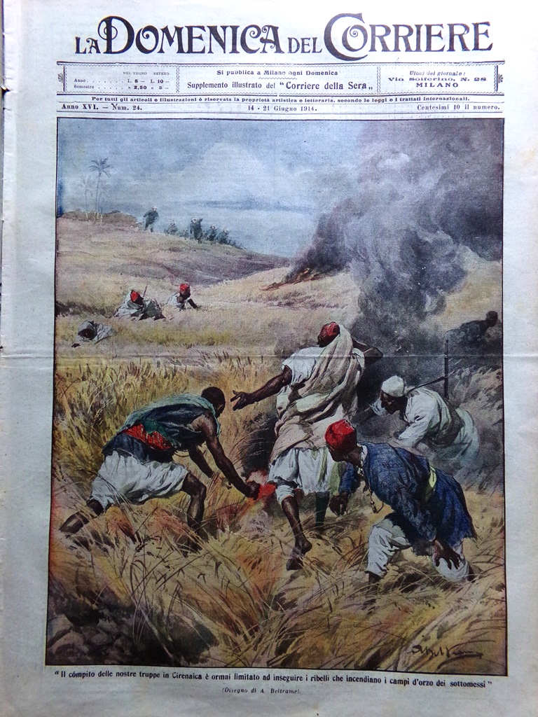 La Domenica del Corriere 14 Giugno 1914 Messico Albania Assedio …