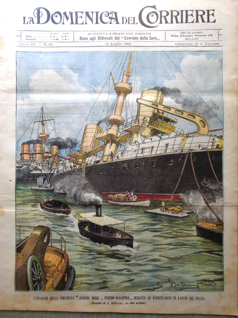 La Domenica del Corriere 14 Luglio 1901 Andrea Doria Ibsen …