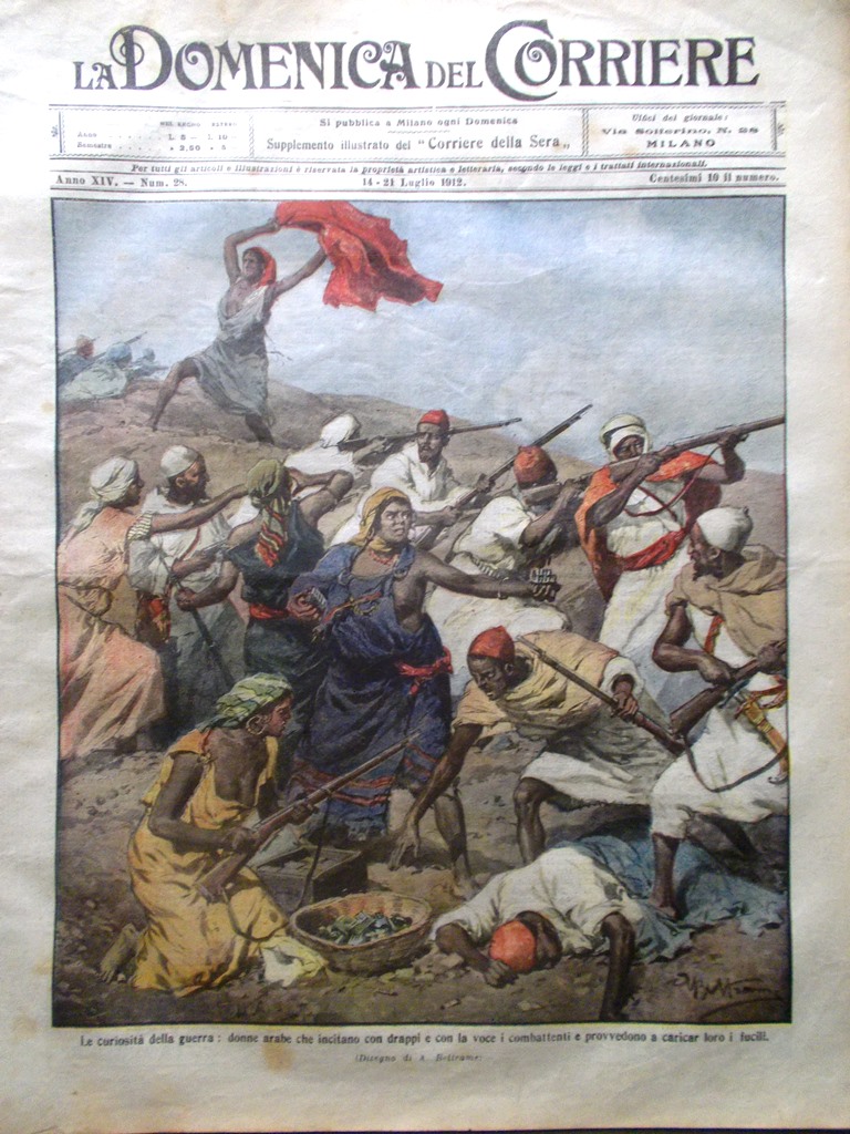 La Domenica del Corriere 14 Luglio 1912 Misrata Finali Caragiale …