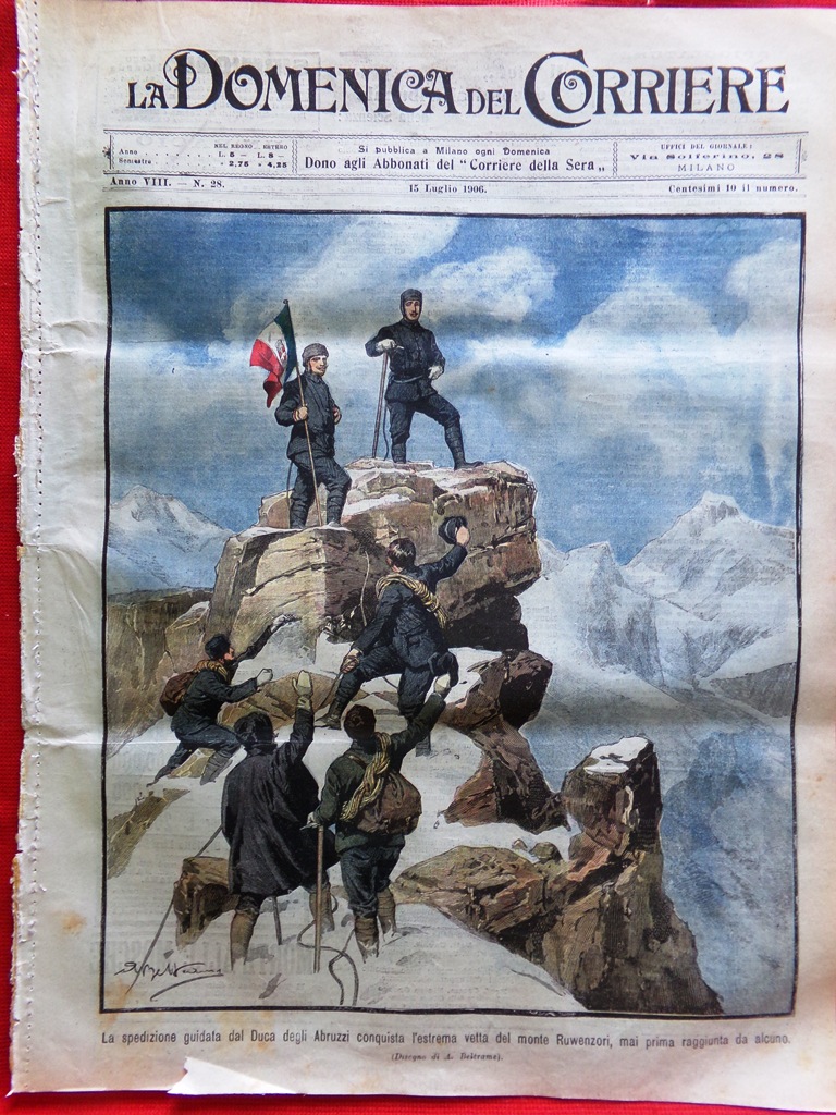 La Domenica del Corriere 15 Luglio 1906 Duca Abruzzi Ruwenzori …