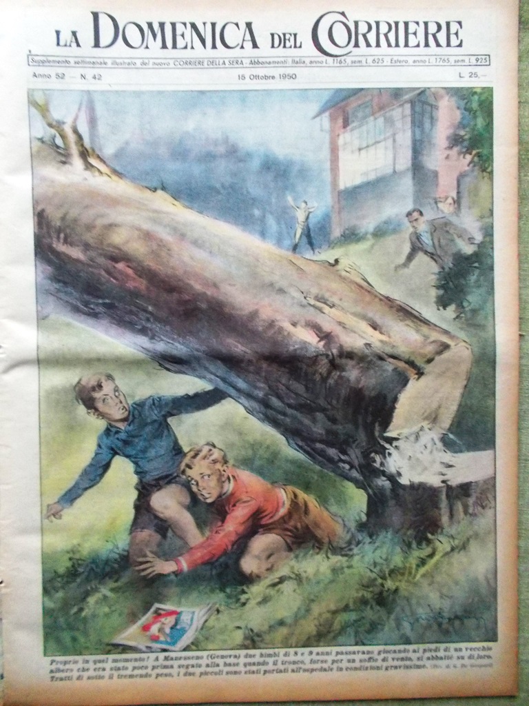 La Domenica del Corriere 15 Ottobre 1950 Grisolia Shaw Beltrame …