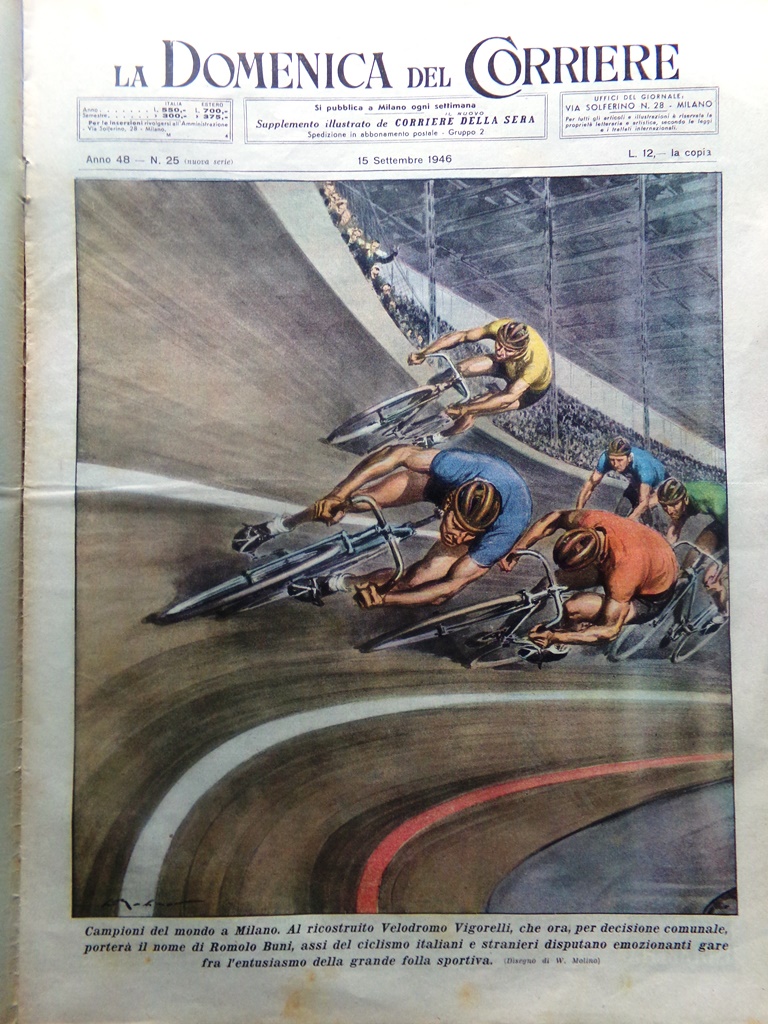 La Domenica del Corriere 15 Settembre 1946 Locarno Macchina di …