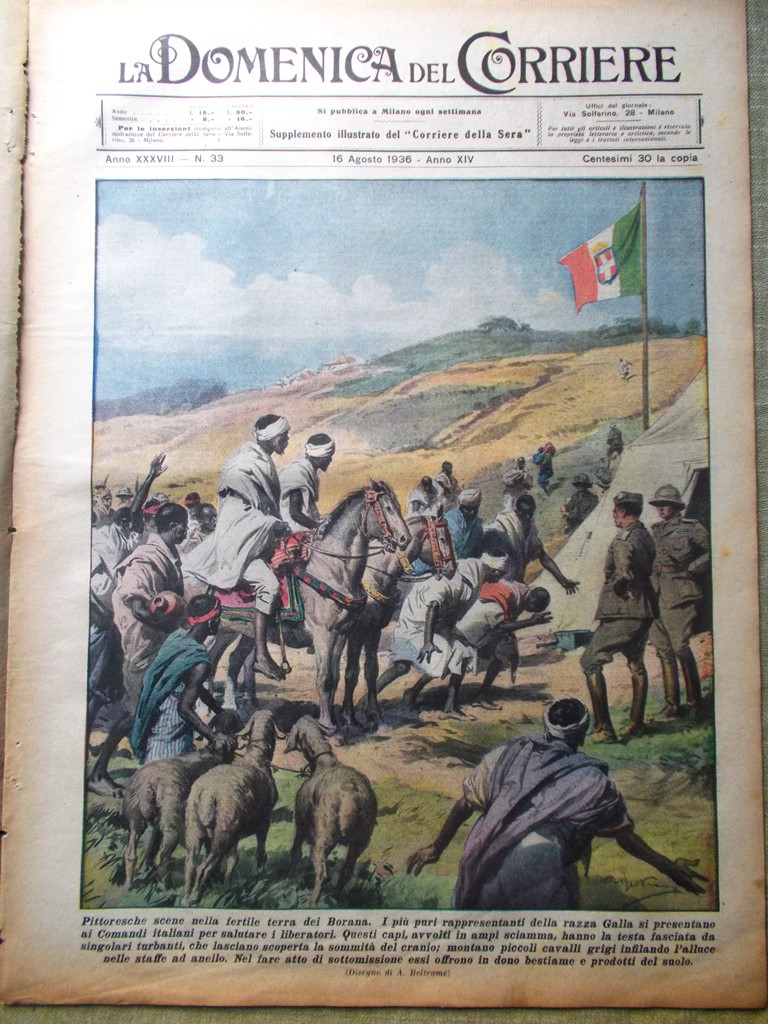 La Domenica del Corriere 16 Agosto 1936 Arca dell'Alleanza Borana …