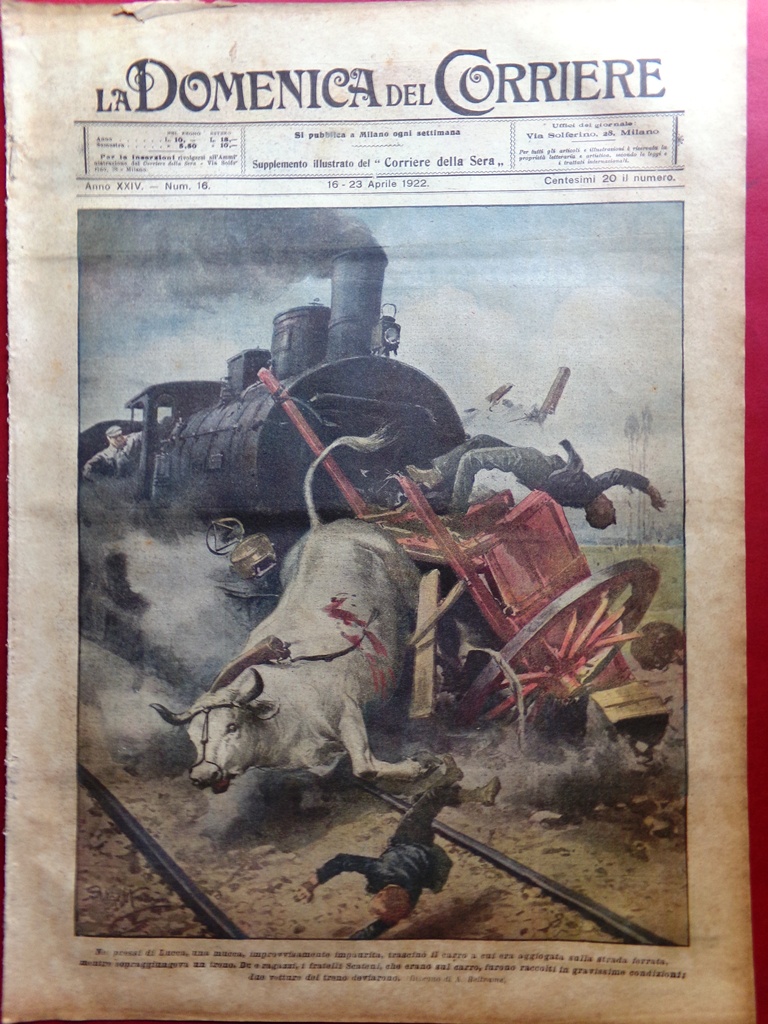 La Domenica del Corriere 16 Aprile 1922 Harakiri Jigai Pasqua …
