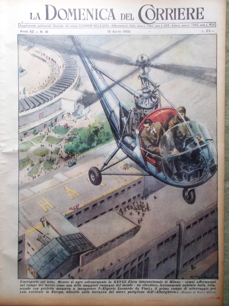 La Domenica del Corriere 16 Aprile 1950 Coppi Stoccarda Brabante …