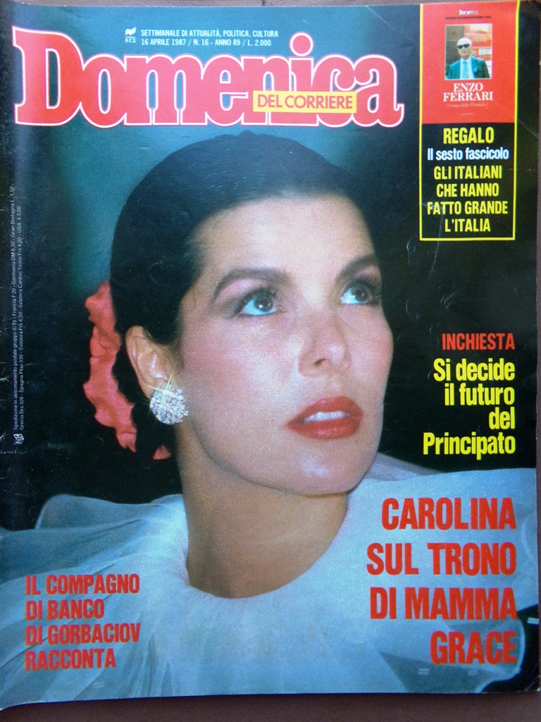 La Domenica del Corriere 16 Aprile 1987 Ferrari Lauda Madonna …