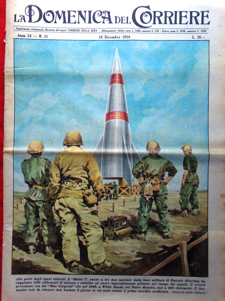 La Domenica del Corriere 16 Dicembre 1956 Mabel Uranio Deledda …