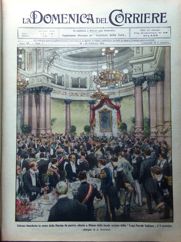 La Domenica del Corriere 16 Febbraio 1913 Guerra nei Balcani …
