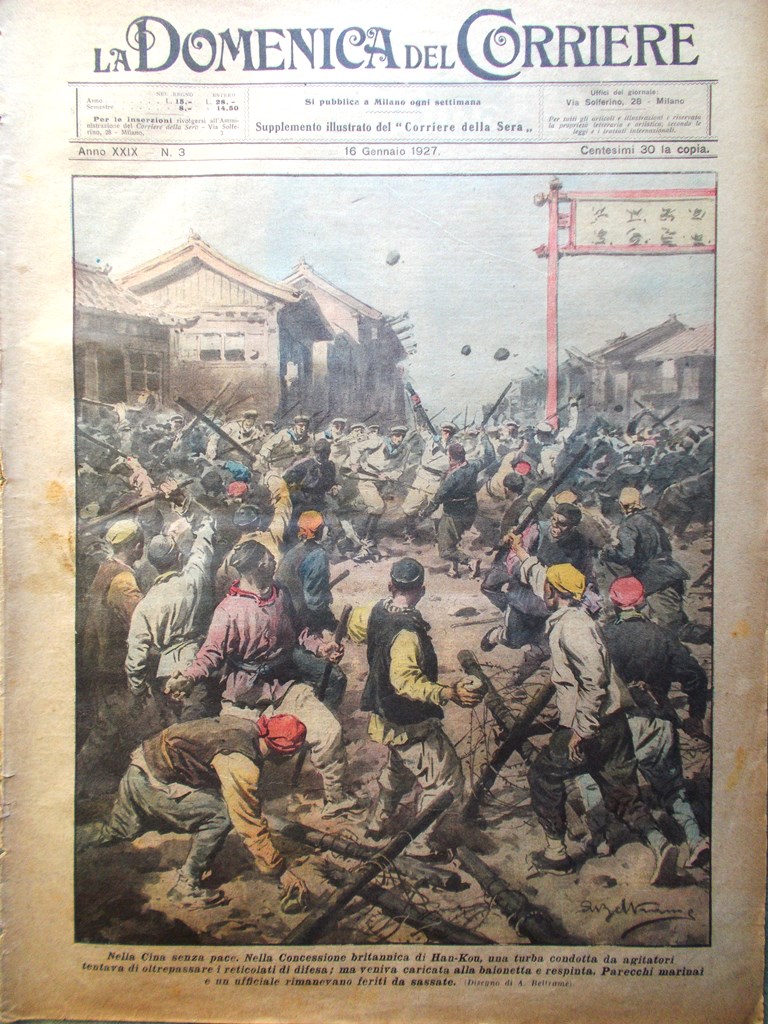 La Domenica del Corriere 16 Gennaio 1927 Morte Ettore Ximenes …