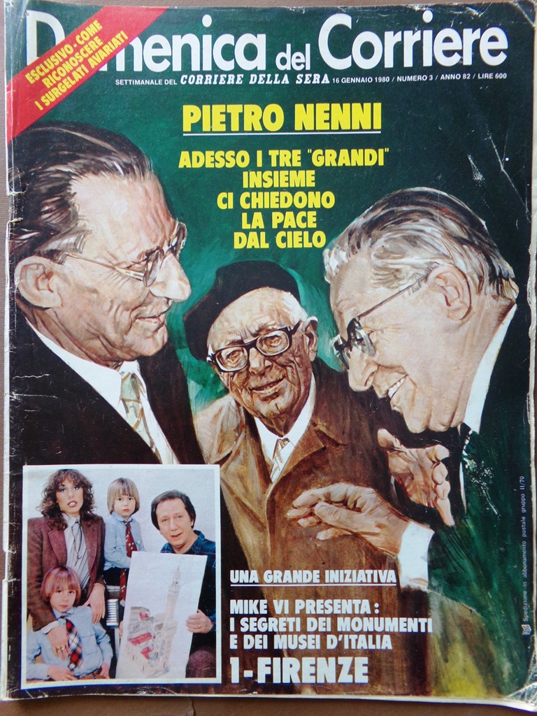 La Domenica del Corriere 16 Gennaio 1980 Nenni De Andrè …