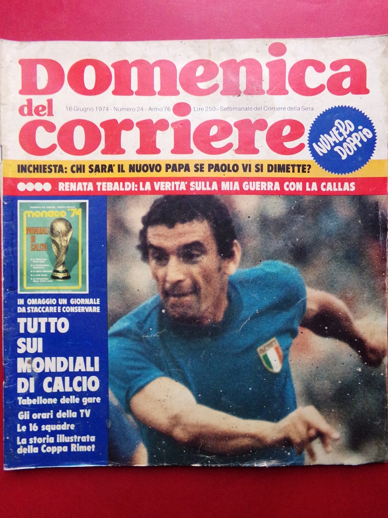 La Domenica del Corriere 16 Giugno 1974 Montini Bud Spencer …