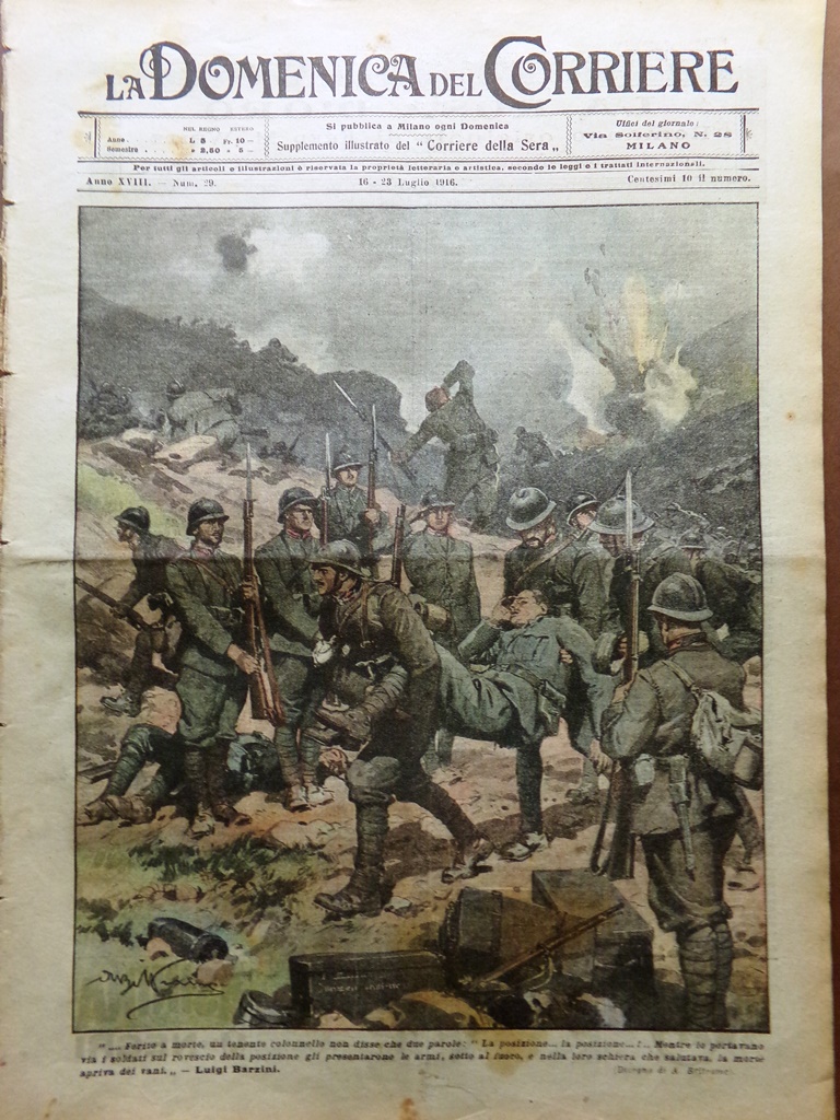 La Domenica del Corriere 16 Luglio 1916 WW1 Asiago Ca' …