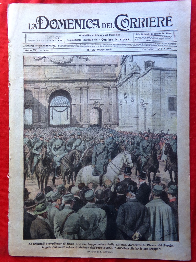 La Domenica del Corriere 16 Marzo 1919 Pomiga Calboli Celebrazione …