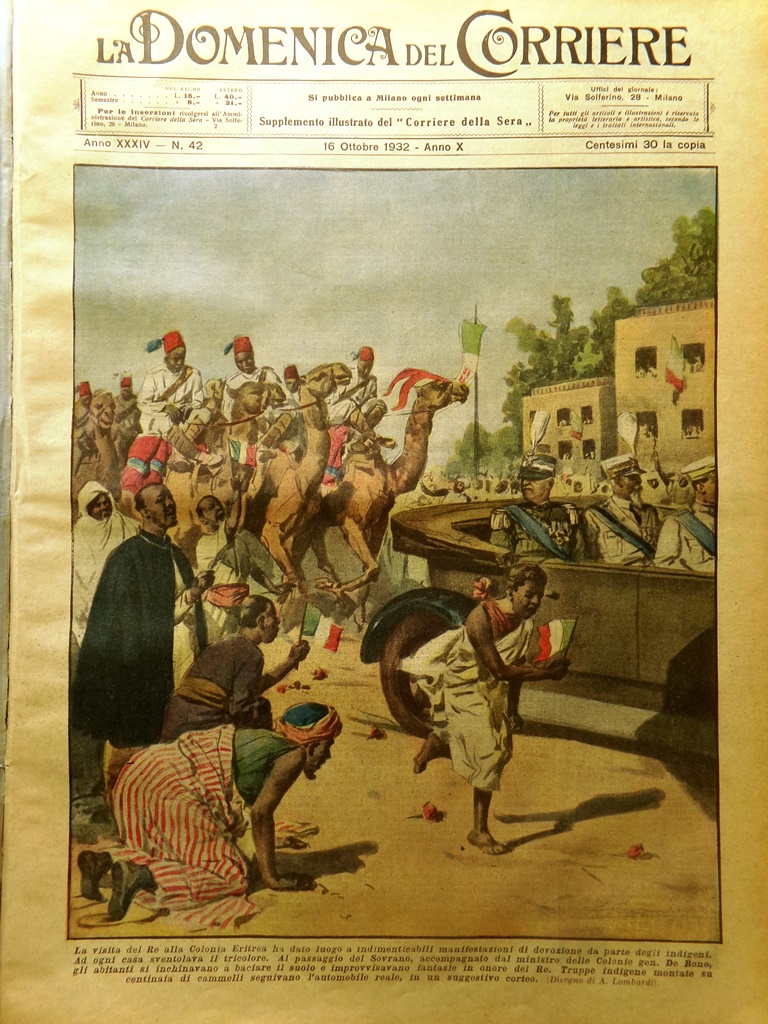 La Domenica del Corriere 16 Ottobre 1932 Ercolano Hendon Eritrea …