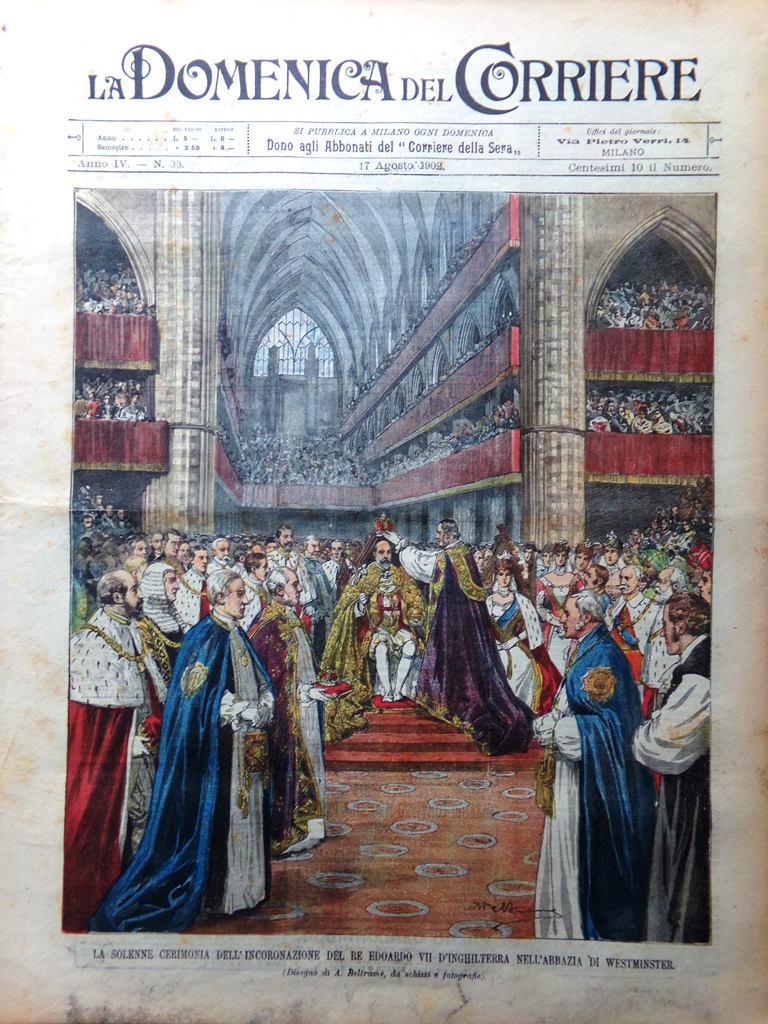 La Domenica del Corriere 17 Agosto 1902 Edoardo VII Isole …