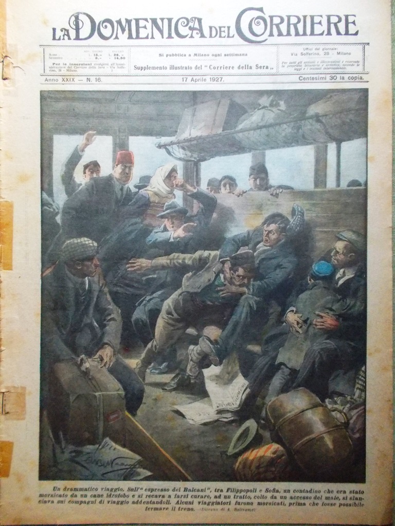 La Domenica del Corriere 17 Aprile 1927 Fiera di Bergamo …