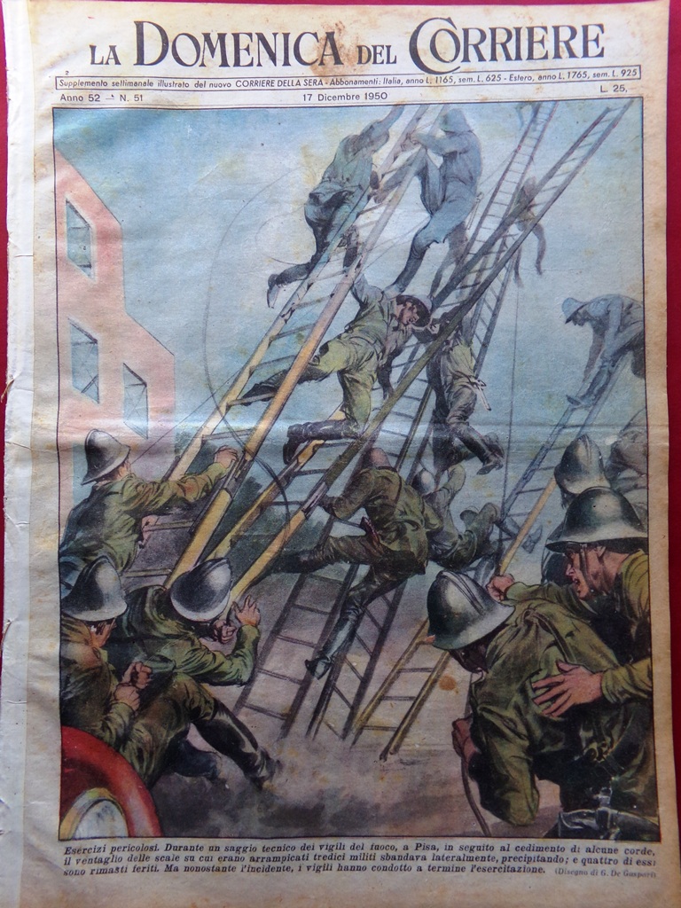 La Domenica del Corriere 17 Dicembre 1950 Trilussa Indocina Sugar …