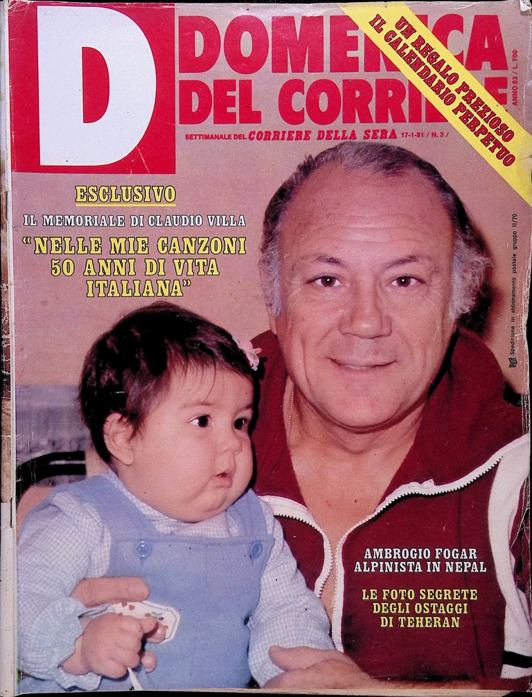 La Domenica del Corriere 17 Gennaio 1981 Bongiorno Claudio Villa …